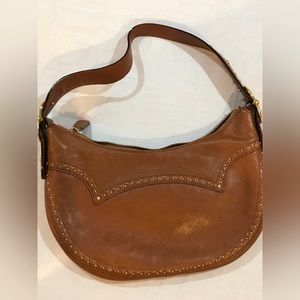 Beautiful brown leather studded Michael Kors purse